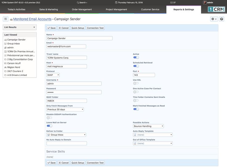 Chapter 5.0 Sales and Marketing | 1CRM 8.6 Guide
