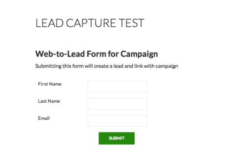 lead capture test