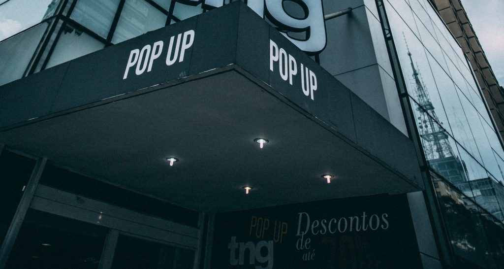 Pop Up Store Building Gray