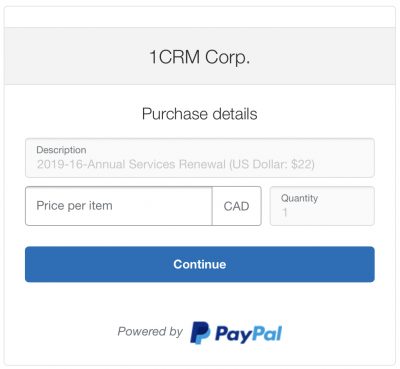 PayPal Payment Popup Window