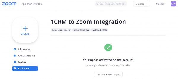 Application Successfully Created
