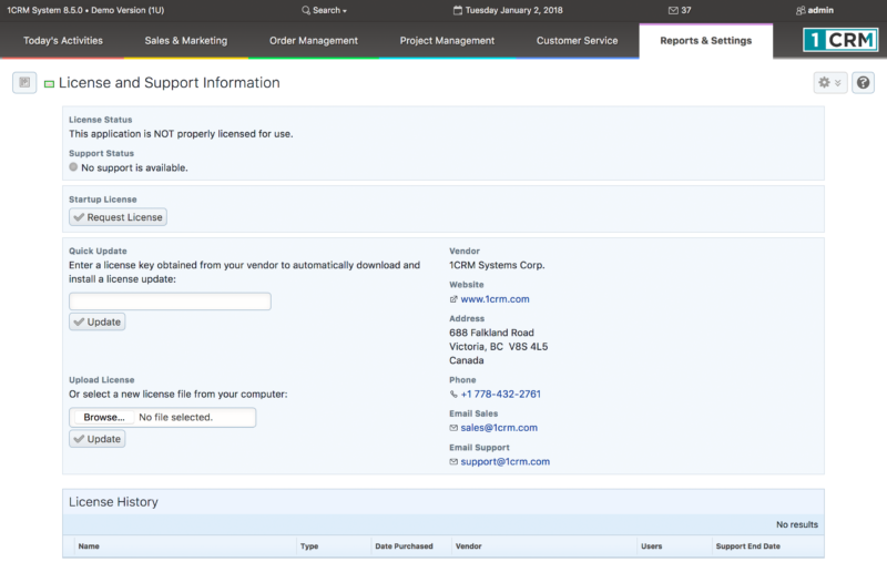 Applying the License Key